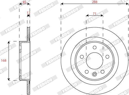 Disco freno FERODO DDF2812C
