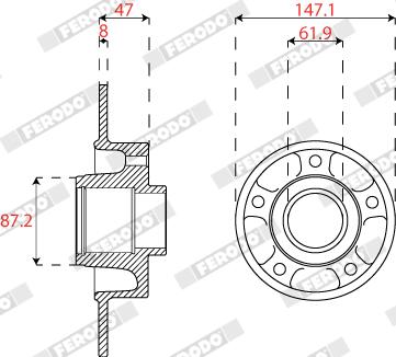 Disco freno FERODO DDF2820C-1