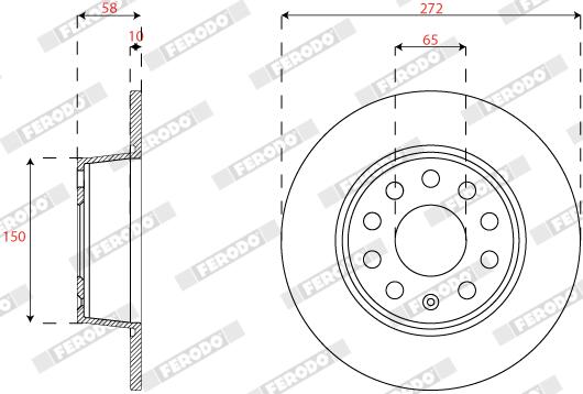 Disco freno FERODO DDF2825C