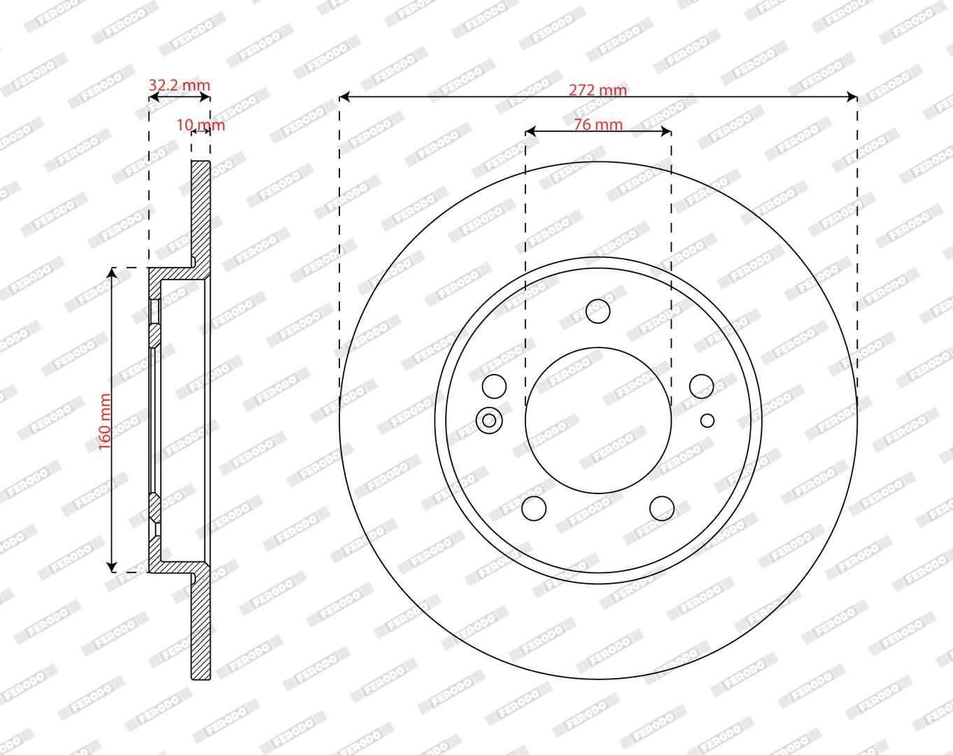 Disco freno FERODO DDF2983C