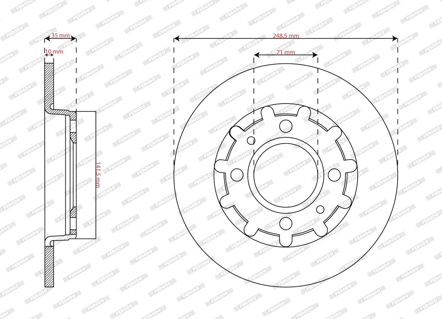 Disco freno FERODO DDF2985C