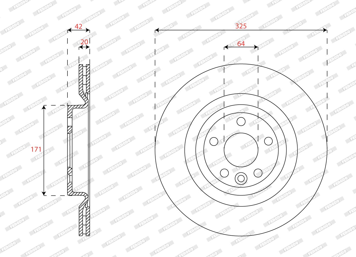 Disco freno FERODO DDF2996C