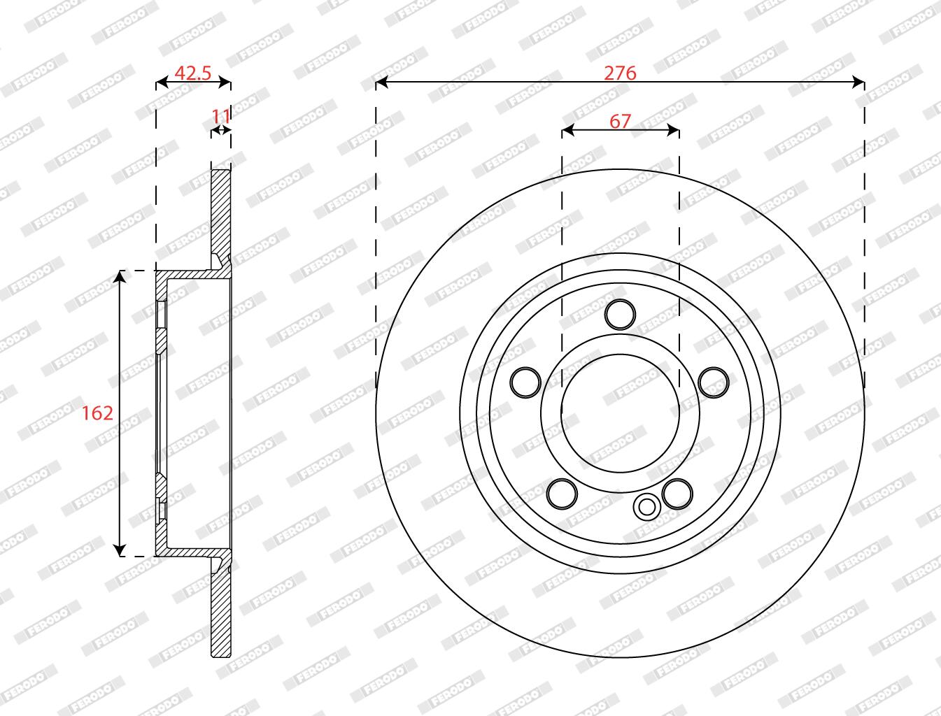 Disco freno FERODO DDF3024C