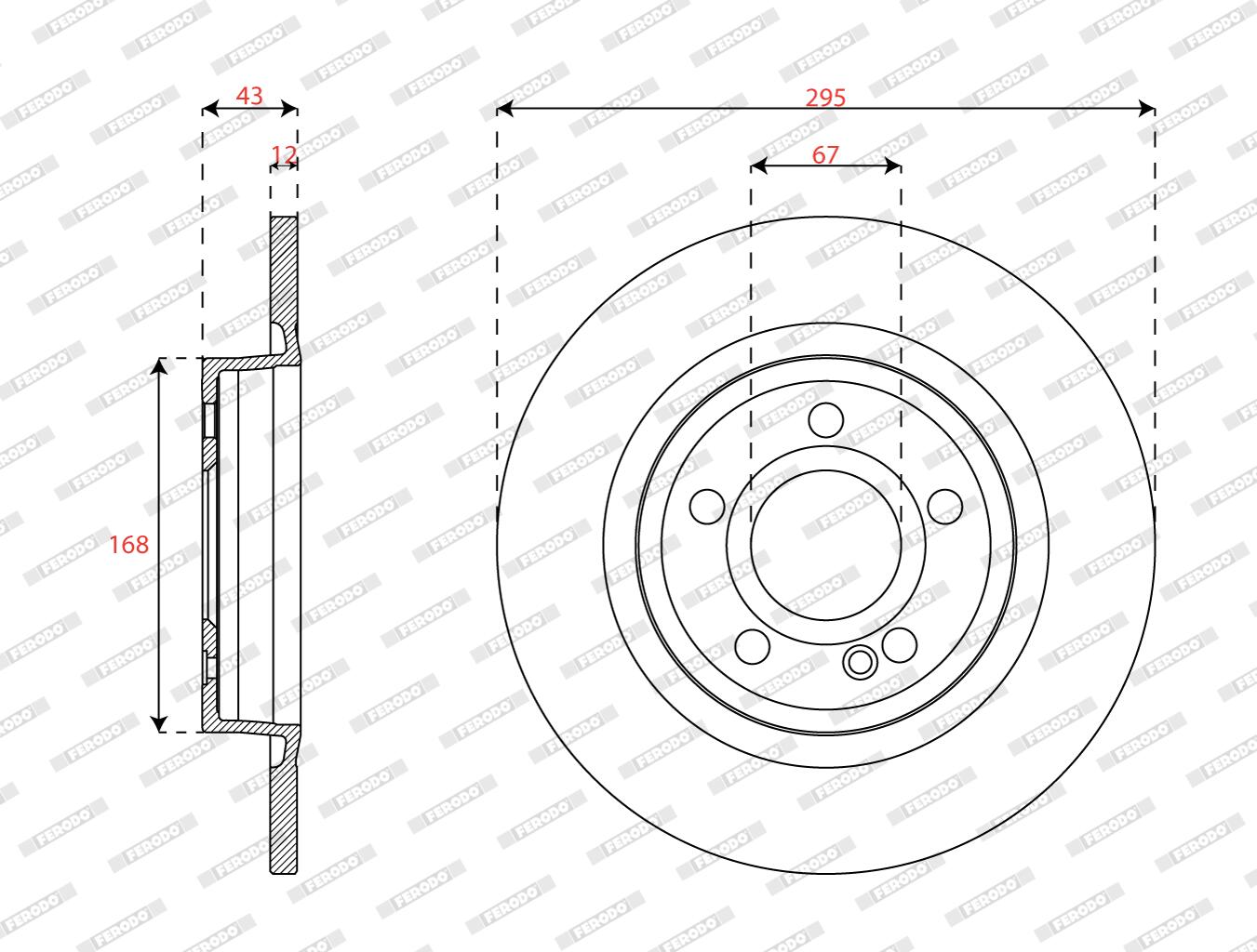 Disco freno FERODO DDF3031C