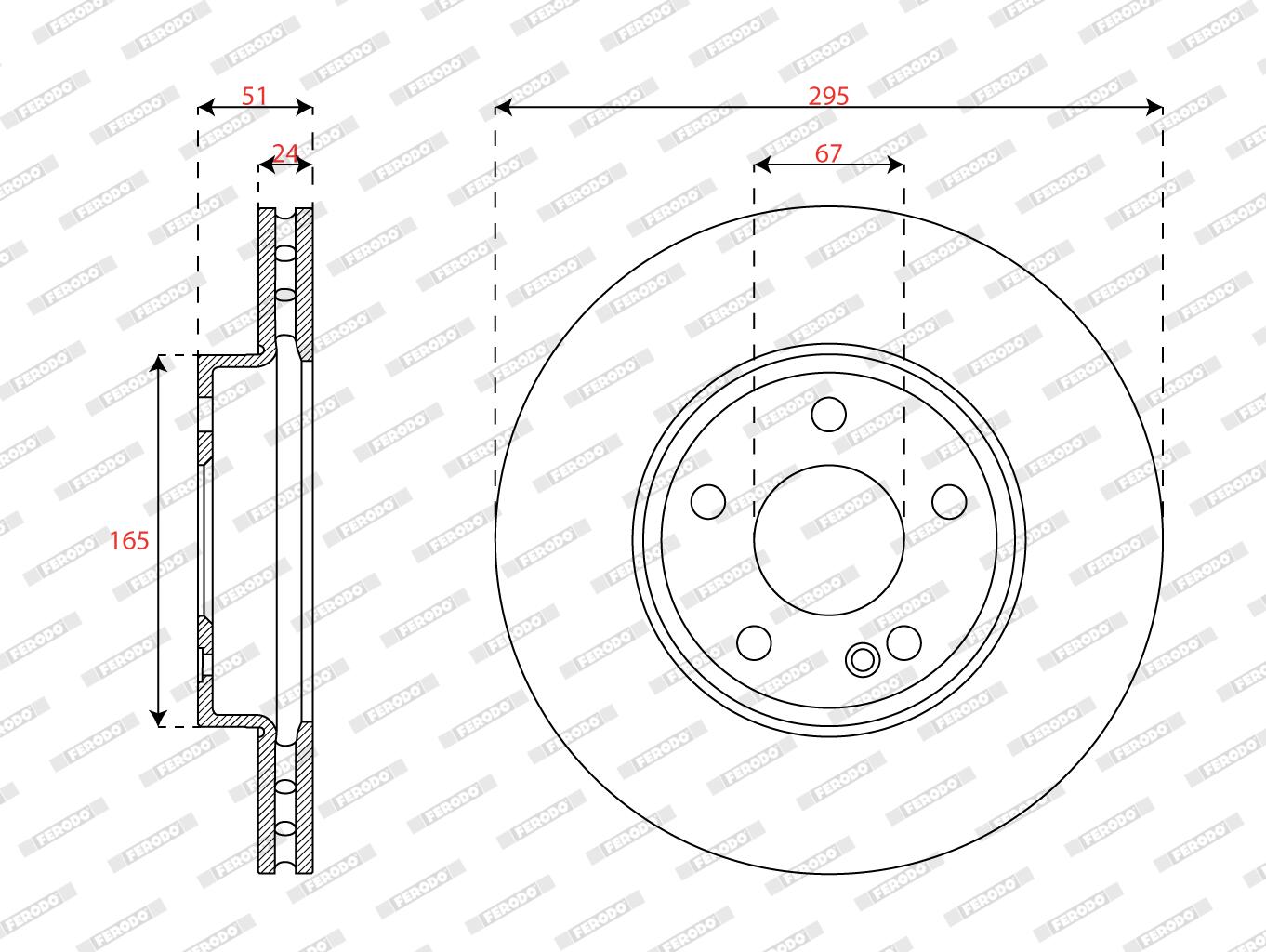 Disco freno FERODO DDF3033C