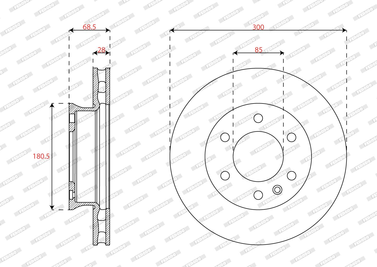 Disco freno FERODO DDF3034-1