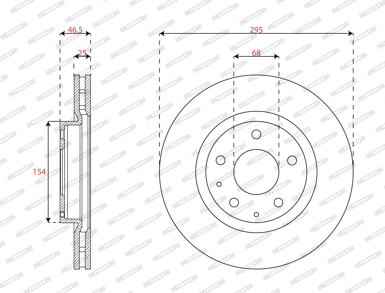 Disco freno FERODO DDF3035C