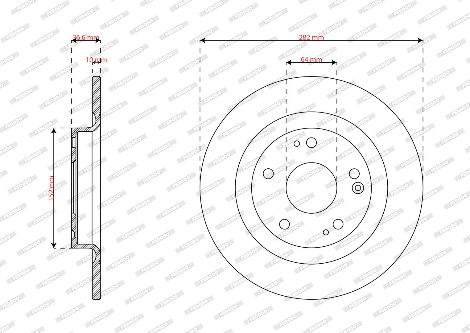 Disco freno FERODO DDF3086C