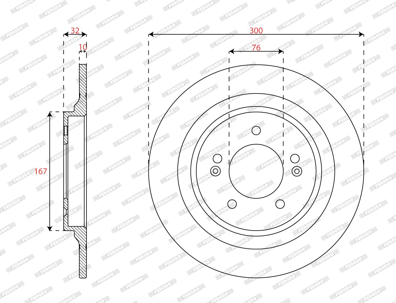 Disco freno FERODO DDF3099C