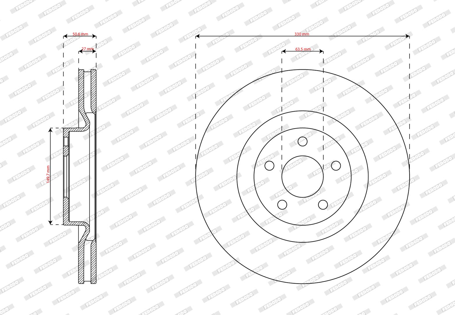 Disco freno FERODO DDF3111C