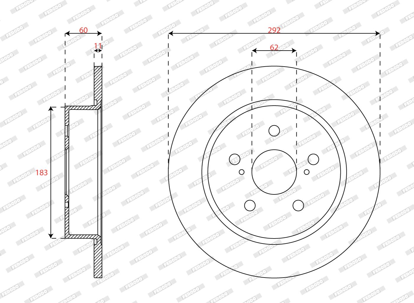 Disco freno FERODO DDF3112C