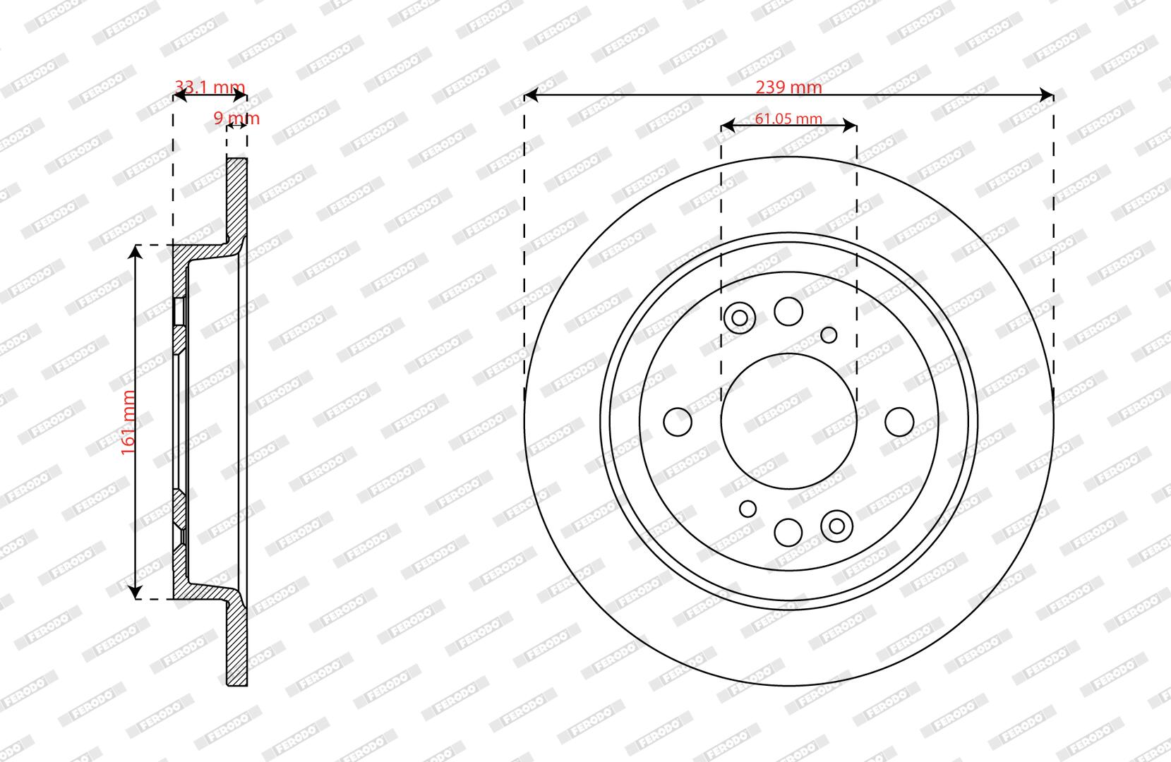 Disco freno FERODO DDF3156C