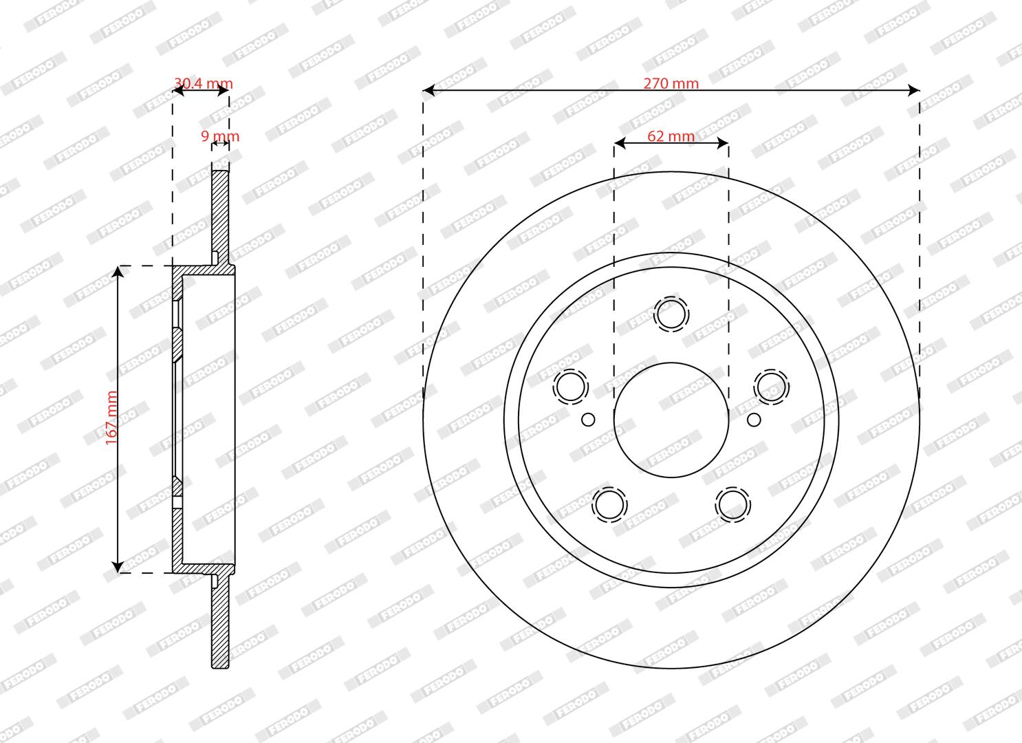 Disco freno FERODO DDF3174C