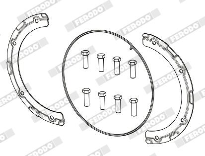 Kit accessori, pastiglia freno FERODO FAC162