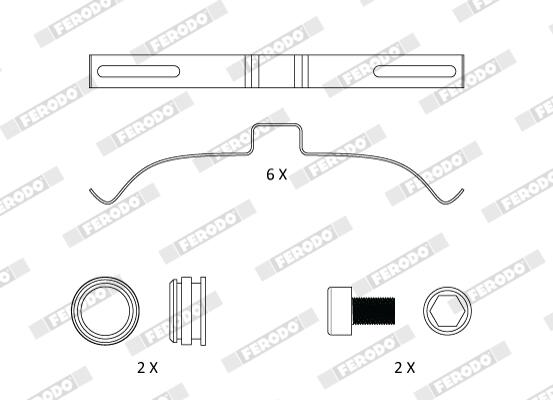 Kit accessori, pastiglia freno FERODO FAC175