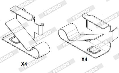 Kit accessori, pastiglia freno FERODO FAC178