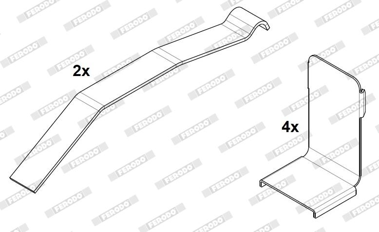 Kit accessori, pastiglia freno FERODO FAC181
