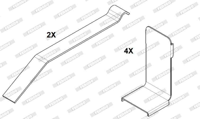 Kit accessori, pastiglia freno FERODO FAC182