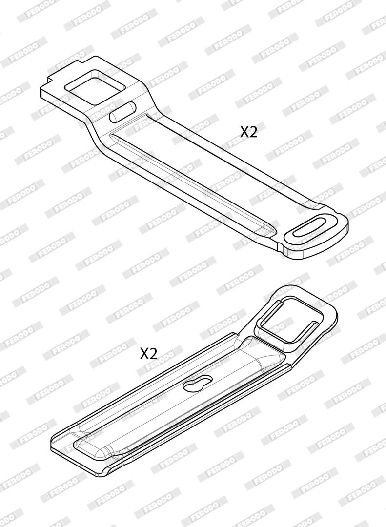 Kit accessori, pastiglia freno FERODO FAC183
