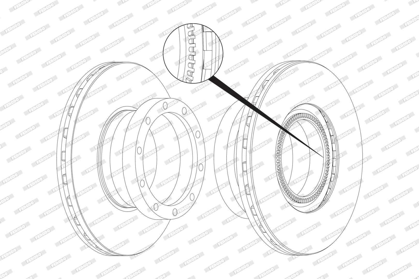 Disco freno FERODO FCR258A