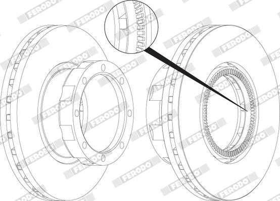 Disco freno FERODO FCR284A
