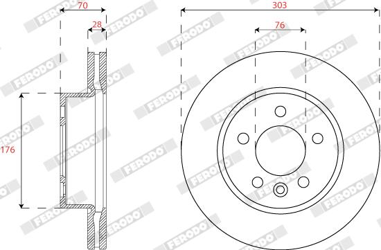 Disco freno FERODO FCR382A