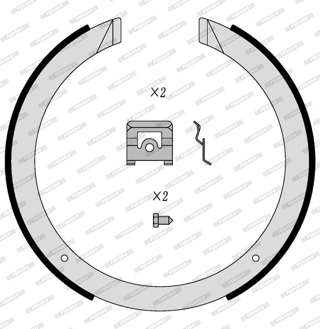 Kit ganasce, freno stazionamento FERODO FSB4157