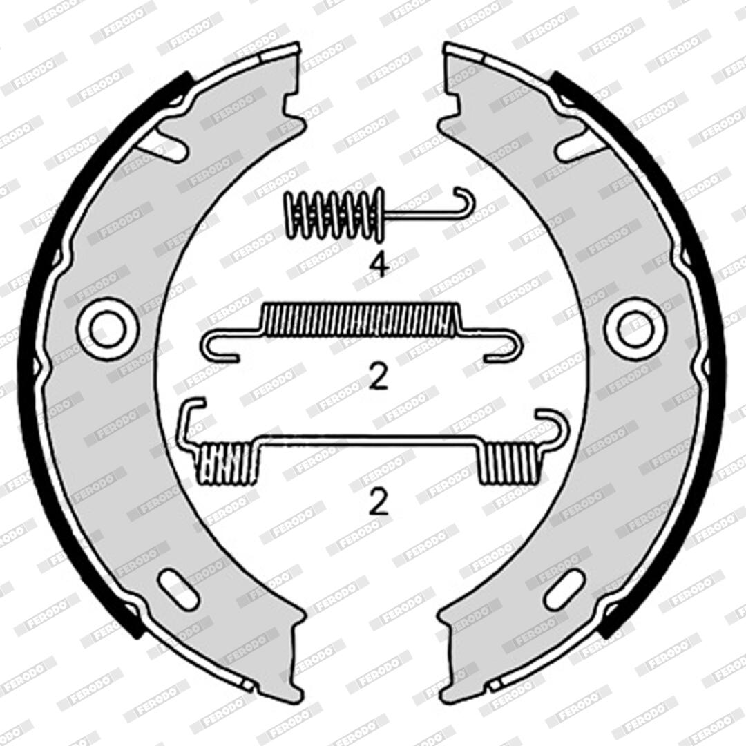 Kit ganasce, freno stazionamento FERODO FSB4190
