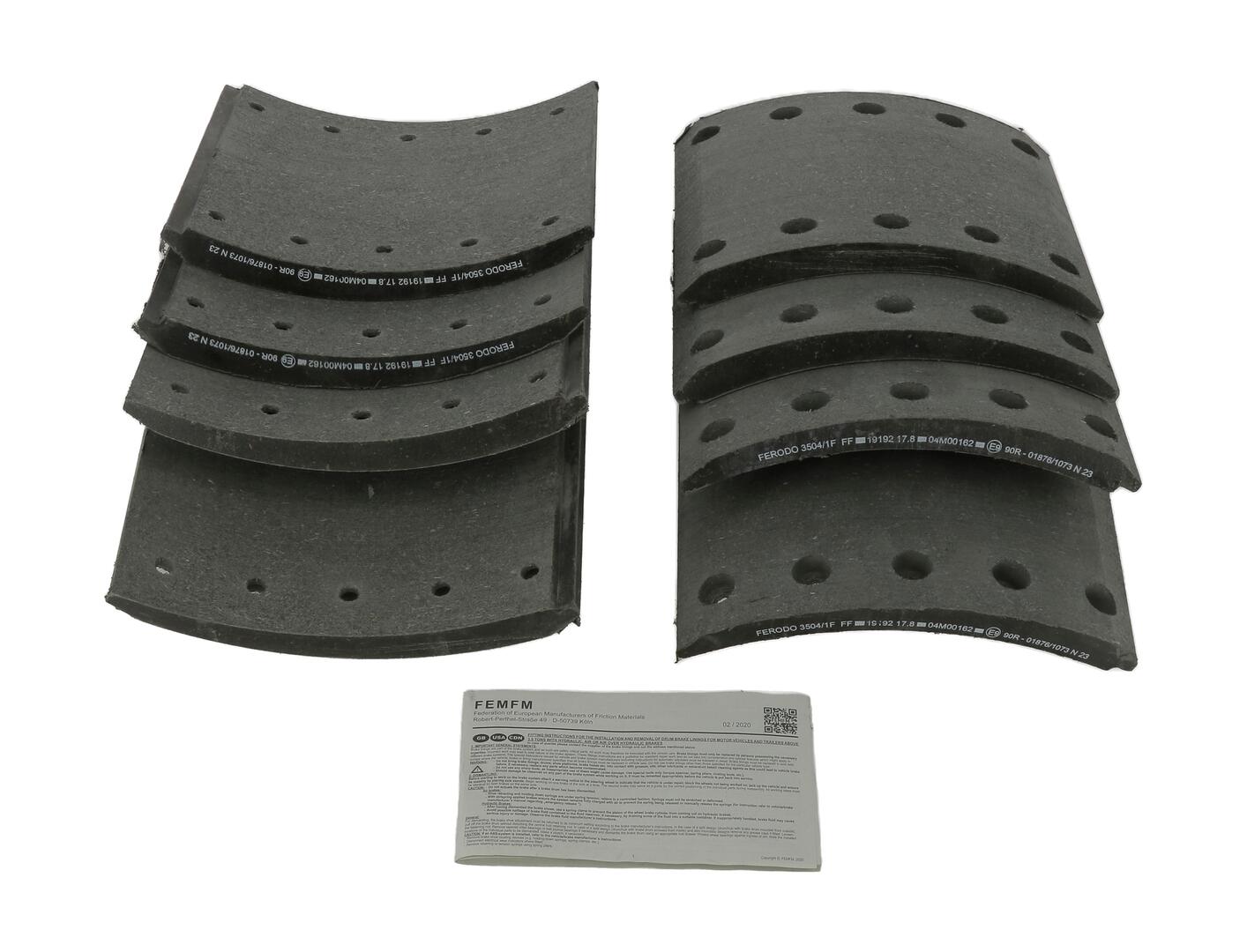Kit materiale d'attrito, freno a tamburo FERODO K19192.0-F3504