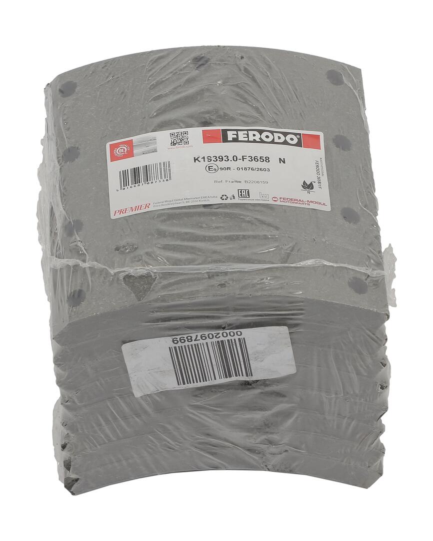 Kit materiale d'attrito, freno a tamburo FERODO K19393.0-F3658