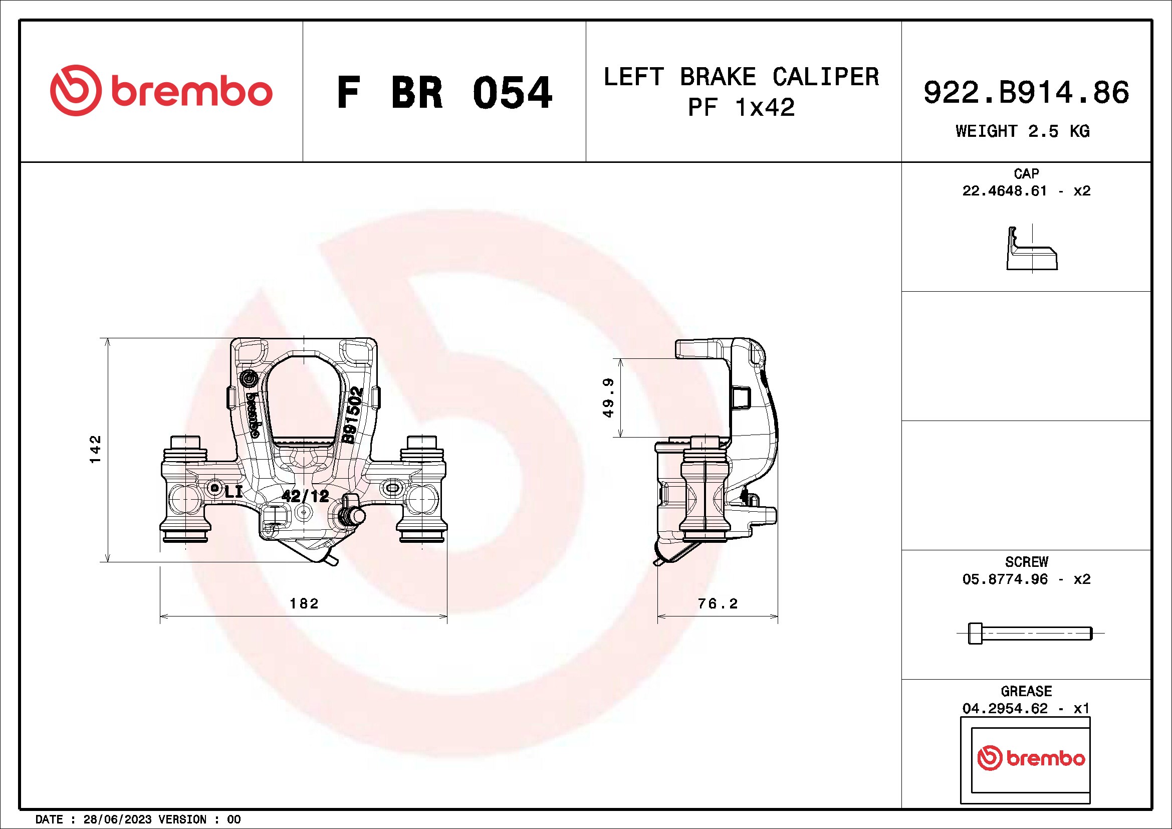 PINZA FRENO LCV