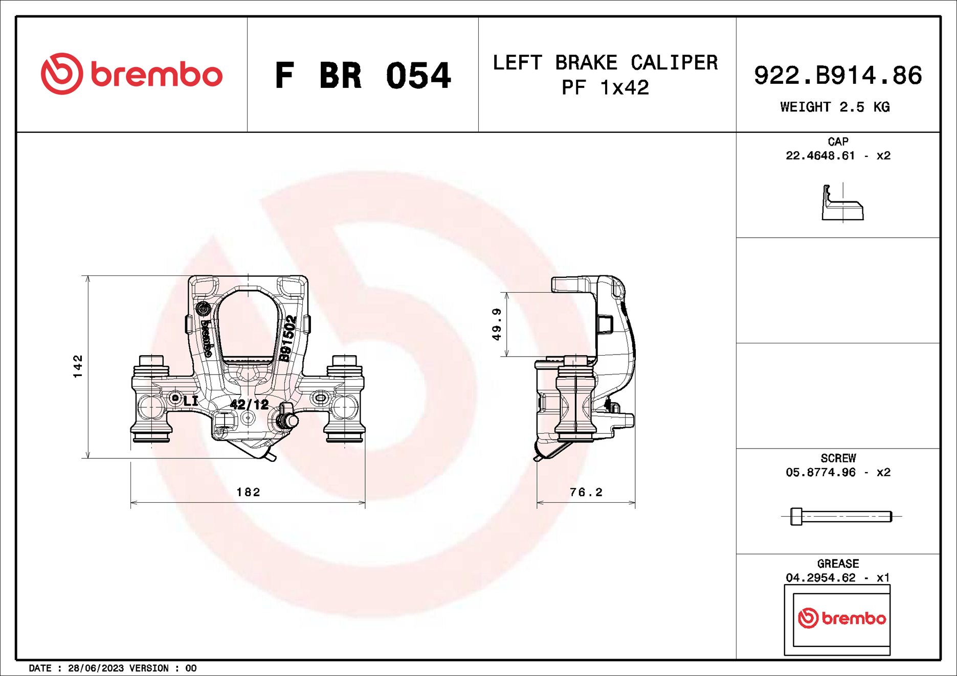 PINZA FRENO LCV