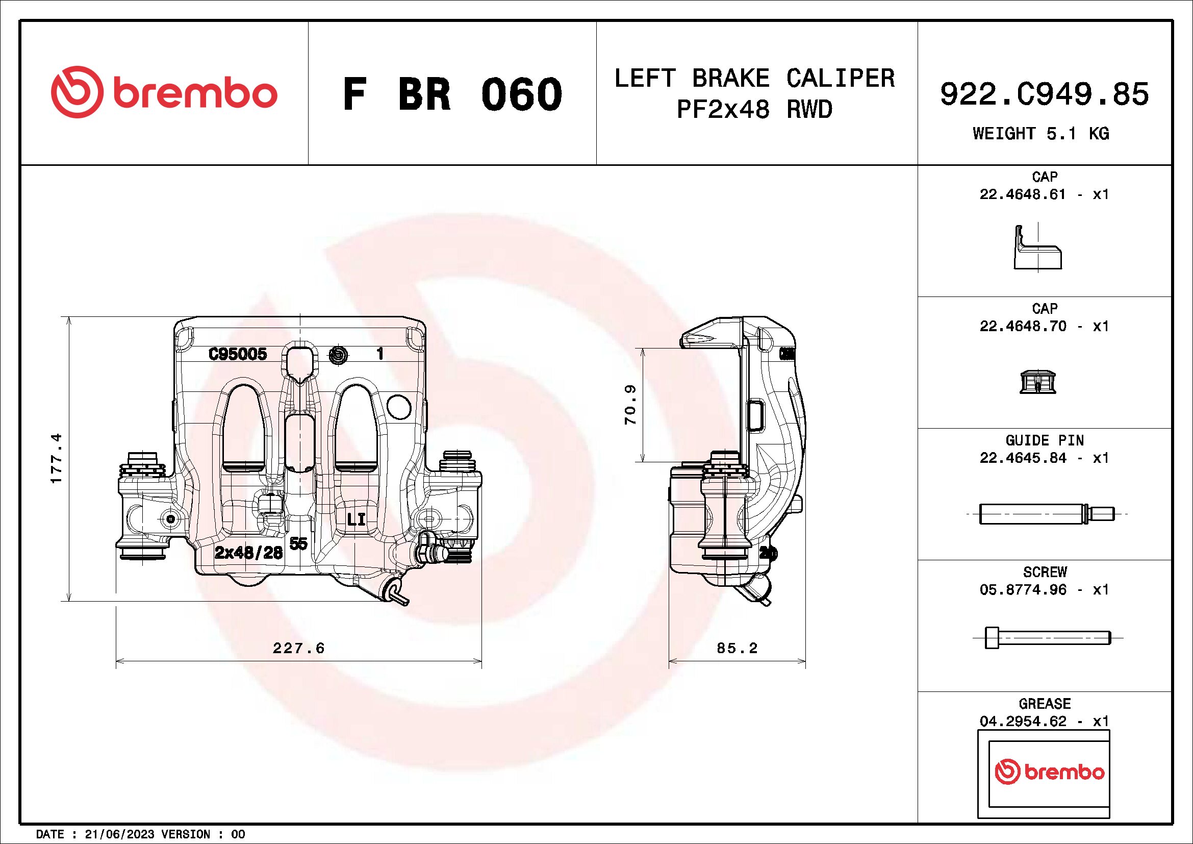 PINZA FRENO LCV