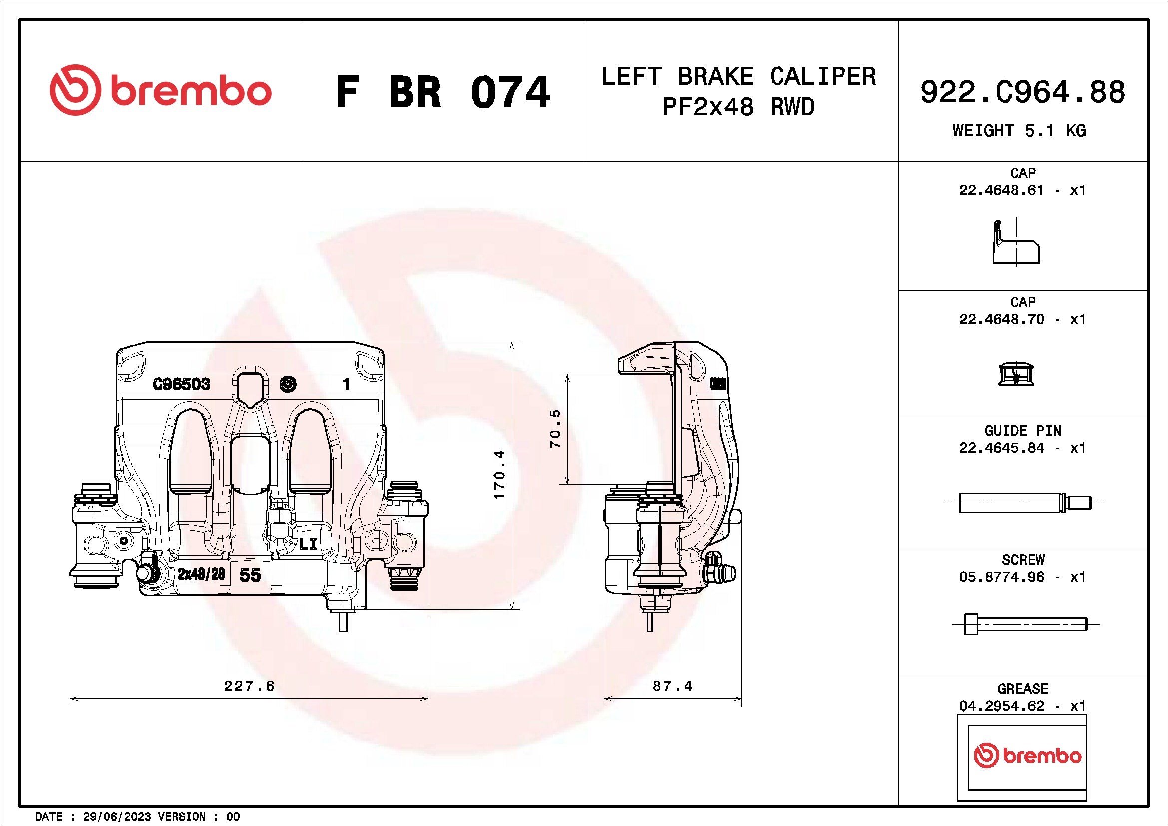PINZA FRENO LCV
