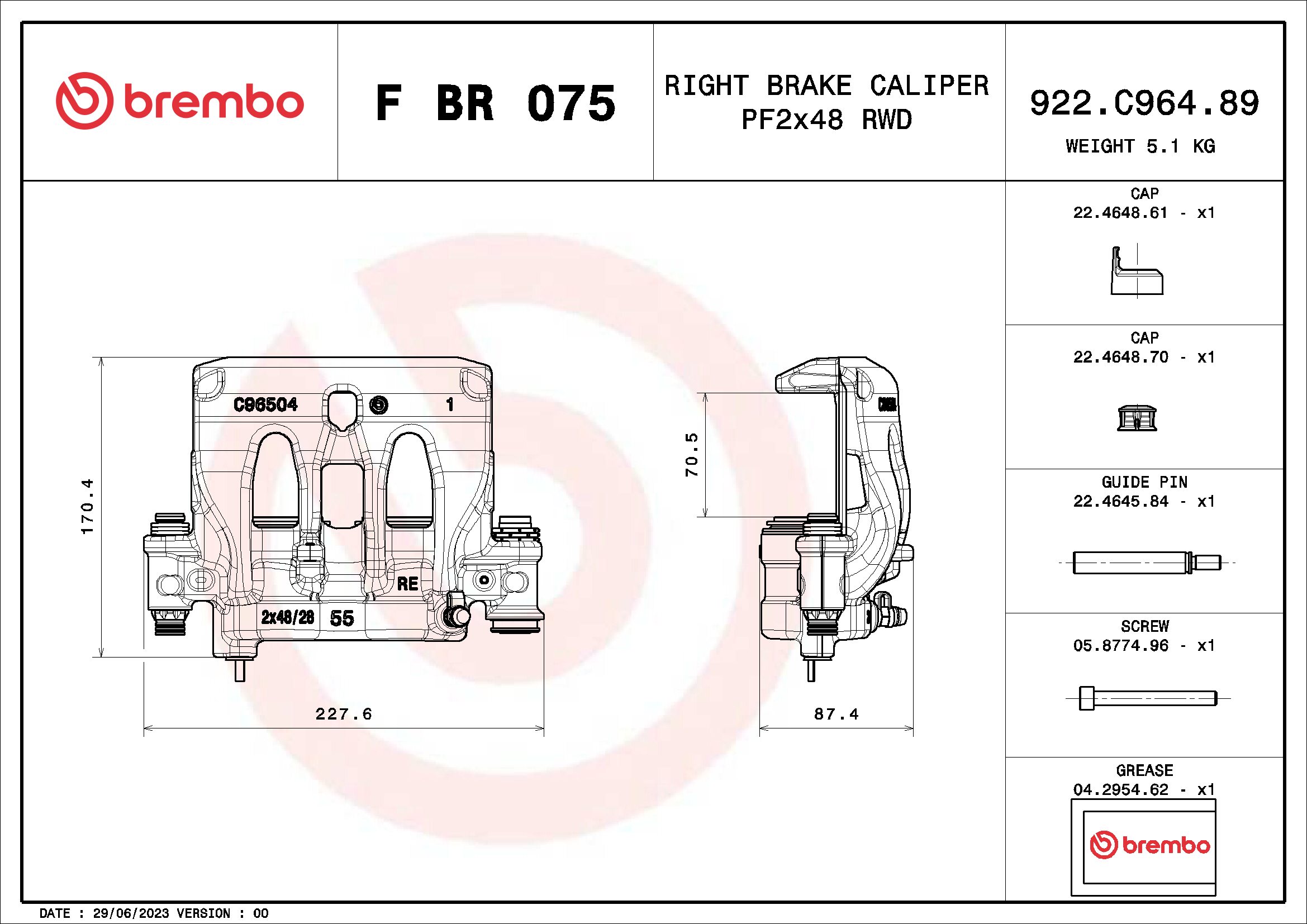 PINZA FRENO LCV