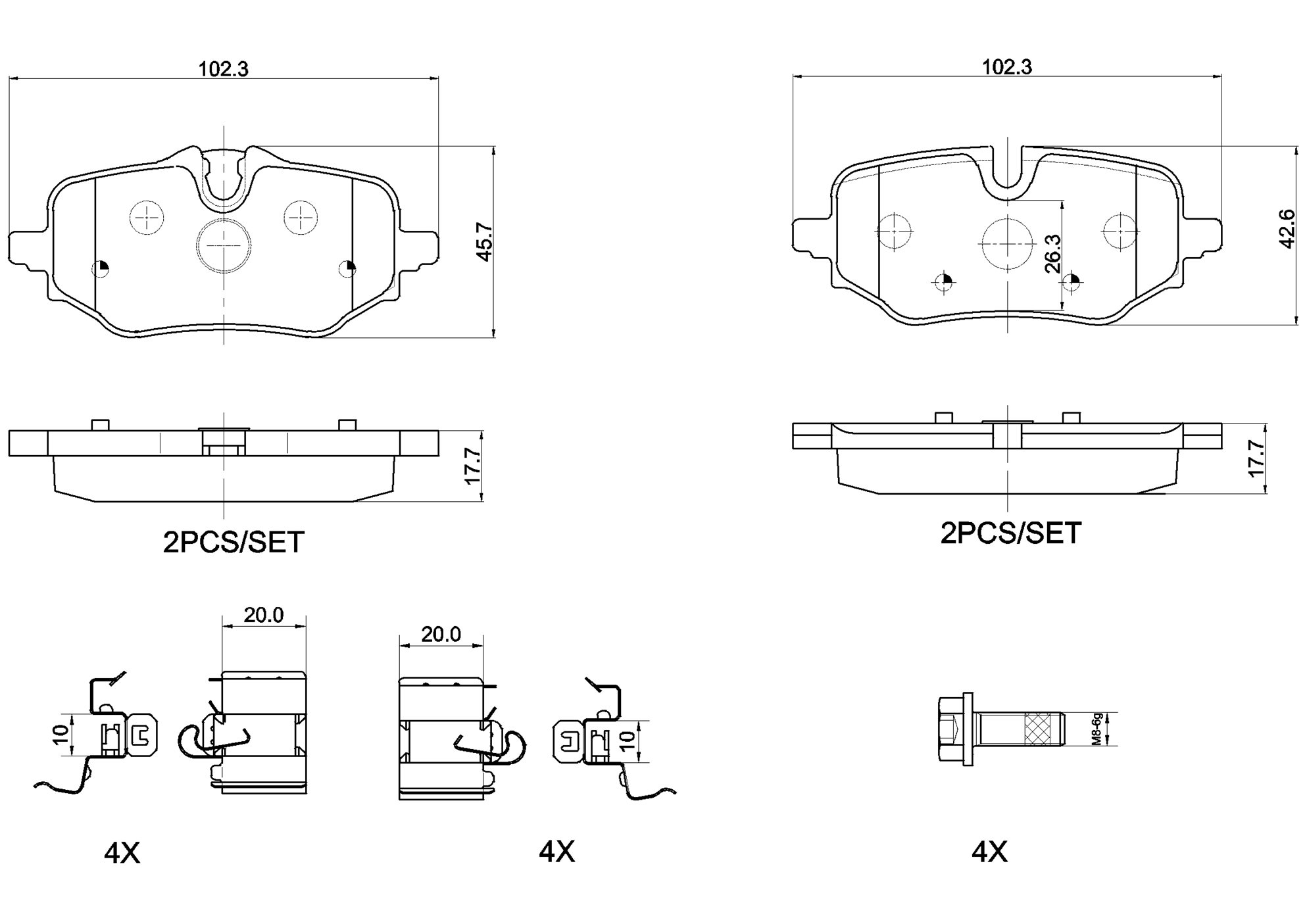 Pastiglie freno BREMBO P06122