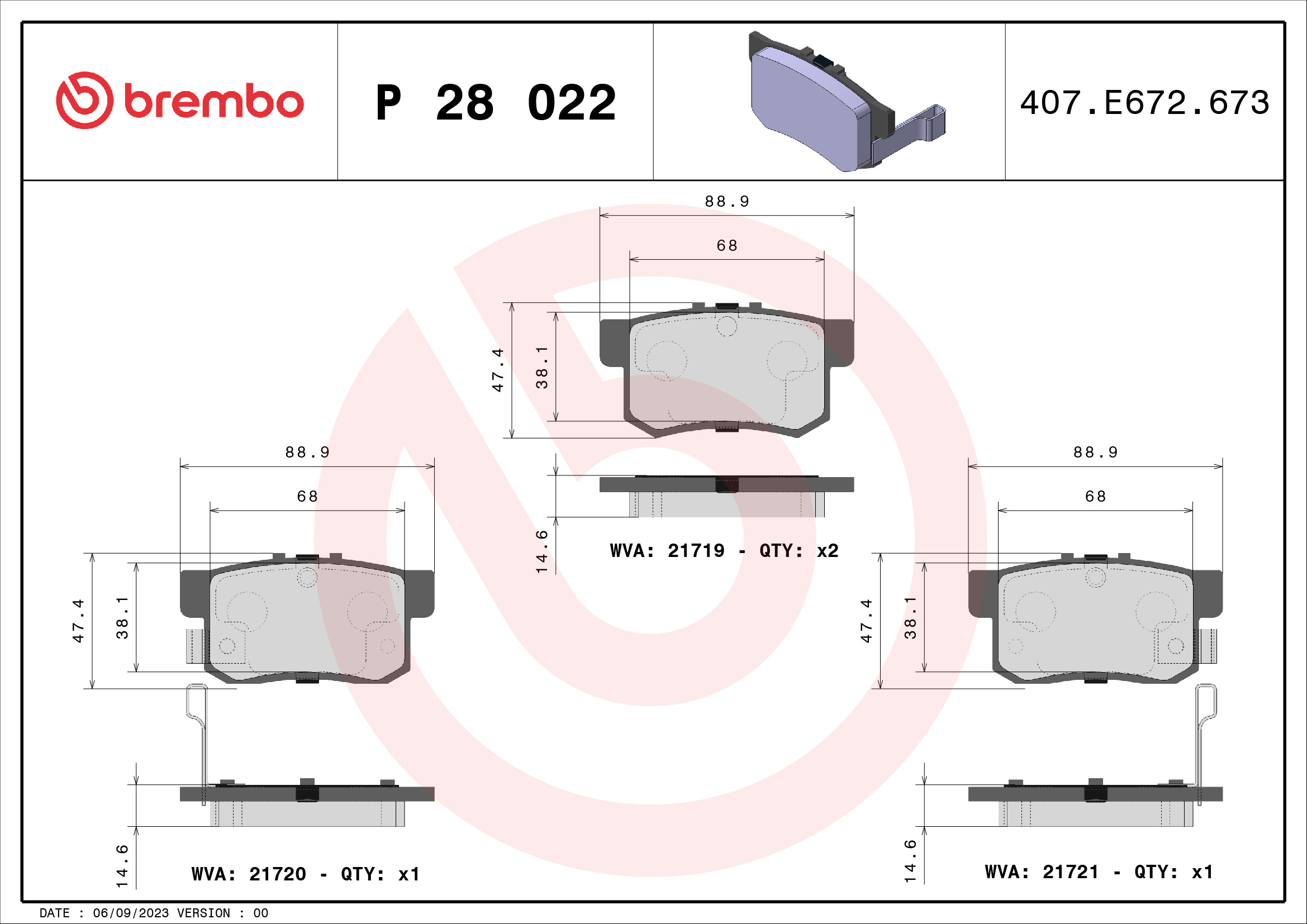 PASTIGLIE FRENO POST. per HONDA SUZUKI