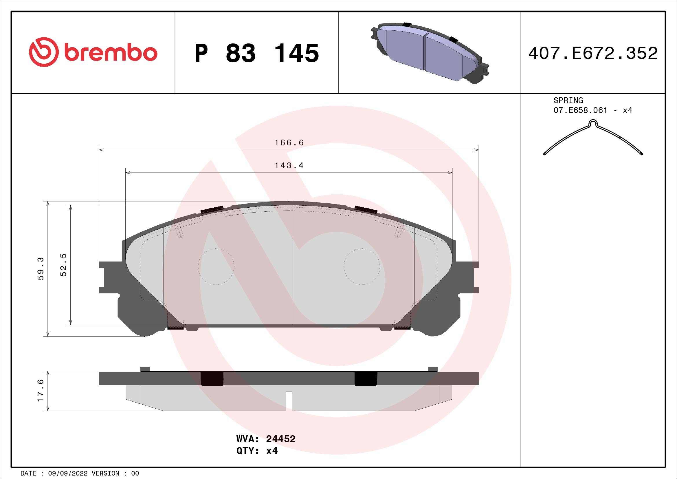 PASTIGLIE FRENO ANT. LEXUS TOYOTA RAV4 IV