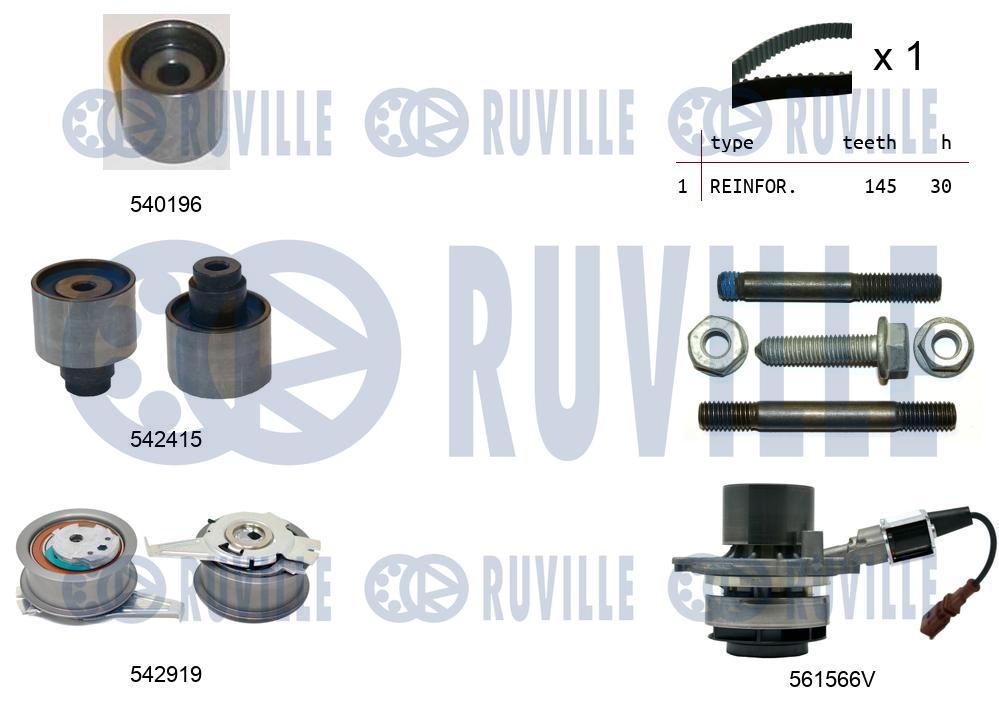 Pompa acqua e kit cinghie dentate RUVILLE 5504982
