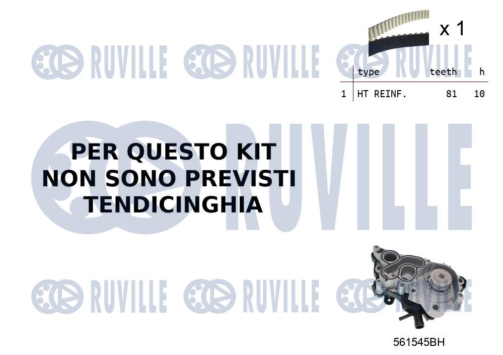 Pompa acqua e kit cinghie dentate RUVILLE 55B0042