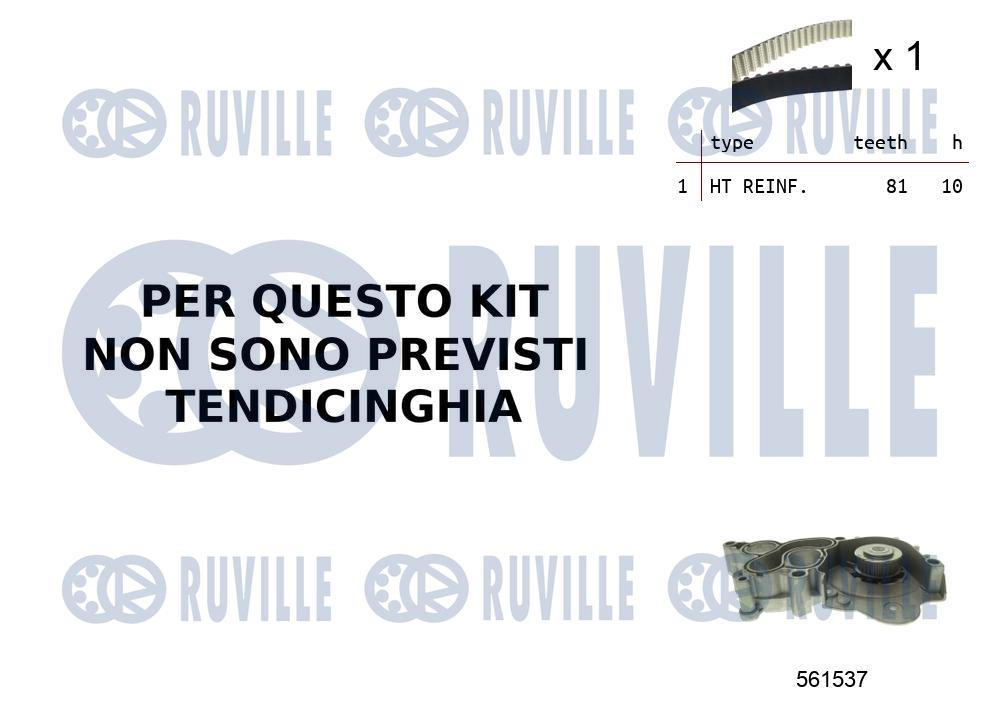 Pompa acqua e kit cinghie dentate RUVILLE 55B0044