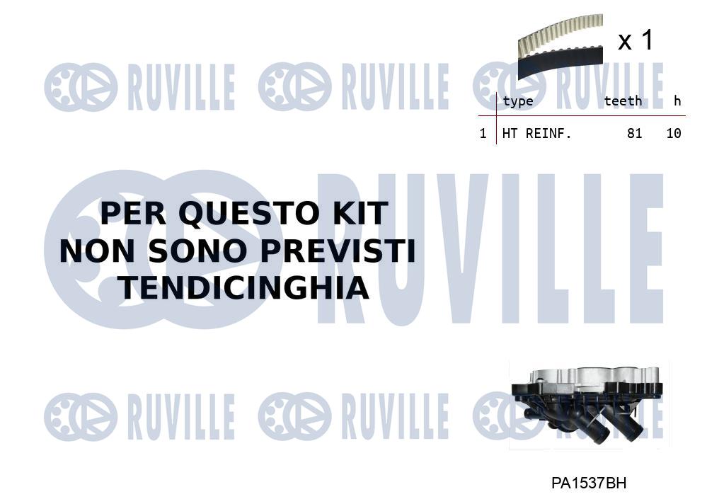 Pompa acqua e kit cinghie dentate RUVILLE 55B0045