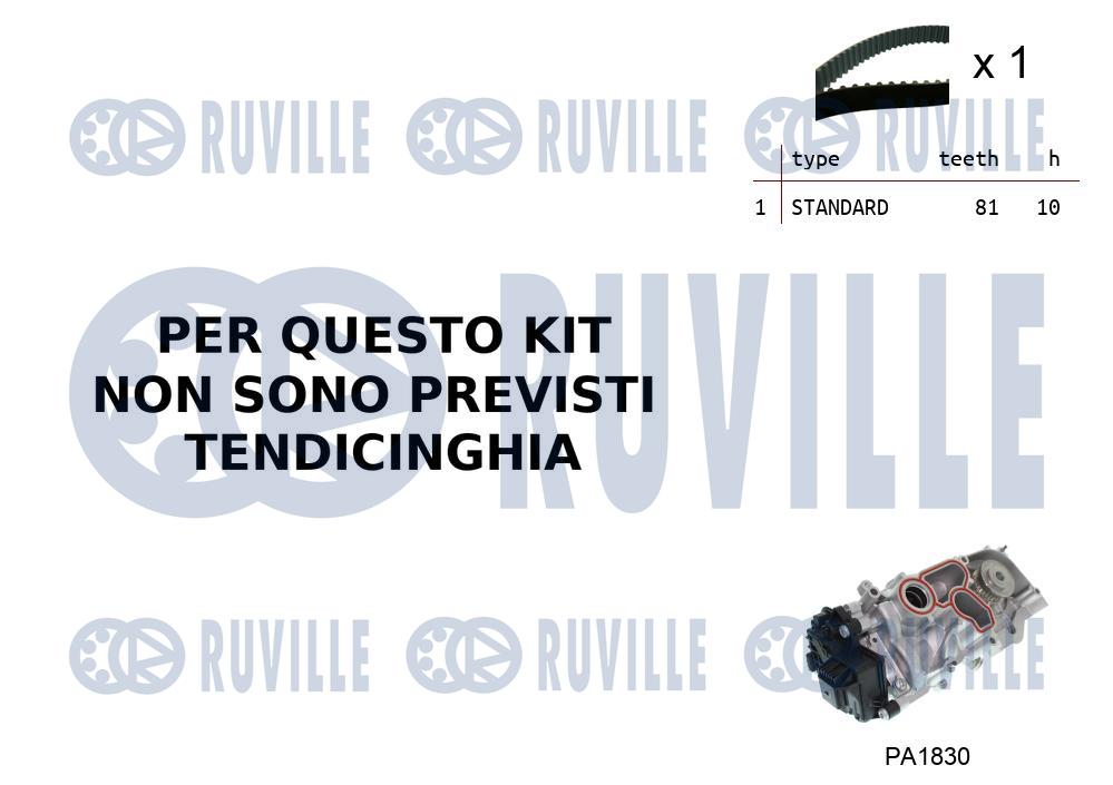Pompa acqua e kit cinghie dentate RUVILLE 55B0061