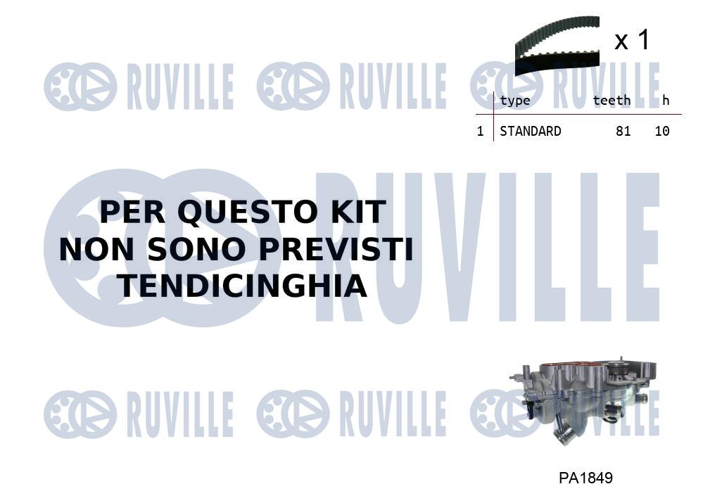 Pompa acqua e kit cinghie dentate RUVILLE 55B0062