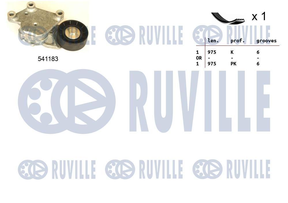 Kit cinghie poly-v RUVILLE 570092