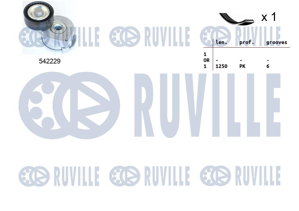 Kit cinghie poly-v RUVILLE 570193