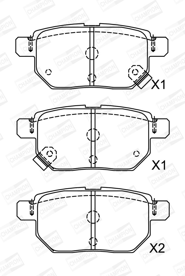 Pastiglie freno CHAMPION 572632CH
