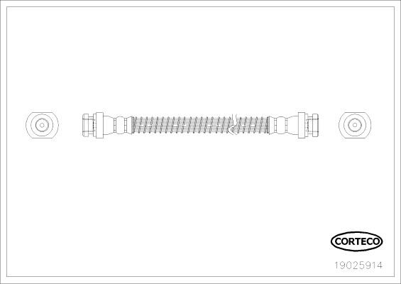 Flessibile del freno CORTECO 19025914