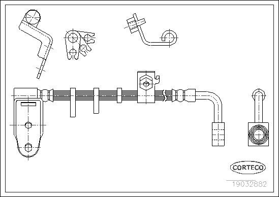 Flessibile del freno CORTECO 19032882