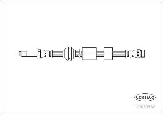 Flessibile del freno CORTECO 19033568